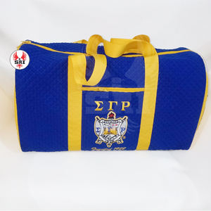 Sigma Gamma Rho Sorority Sublimated Women Duffel <b>Bag</b> | SGRho Sorority Sublimated <b>Ladies</b> Custom Style Tote Polyester Duffel <b>Bag</b> - Product Image 5