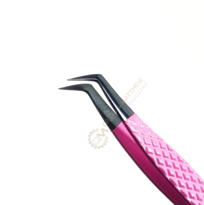 แหนบขนตาปลอมทำจากสเตนเลสสตีลแบบปรับแต่งได้ด้ามจับแข็งแรงแหนบปลายแหลมเส้นใยสูงฉลากส่วนตัว - Product Image 3