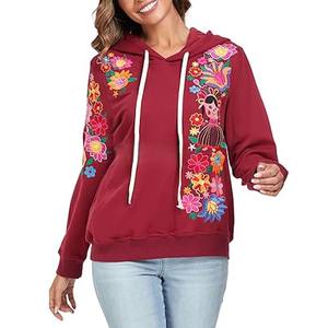 Sweats à capuche pour femmes de haute qualité avec broderie et impression personnalisée, manches longues, légers et confortables, dernière mode, prix bas - Product Image 2