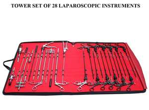 Premium 28pcs <b>Electric</b> Stainless Steel Laparoscopic Surgery <b>Instrument</b> Set Maryland Forceps Abdominal Graspers Reusable - Product Image 3