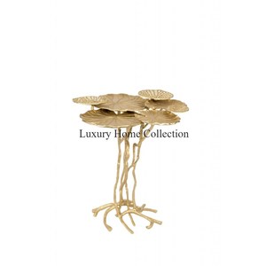 Fantasía de color dorado hogar decorativo cama habitación mesa de centro diseño de hojas diseño creativo mesas hechas a mano de la colección Luxury Home - Product Image 1