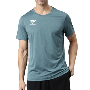 Camisetas Deportivas de Gimnasio de Secado Rápido de Alta Calidad 100% Poliéster para Entrenamiento Deportivo, Camiseta de Gimnasio Ajustada para Venta al por Mayor - Product Image 1