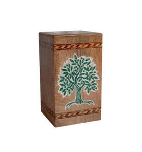 Venta al por mayor de urnas de cremación de madera hechas a mano de estilo americano moderno adulto hombre mujer funerario urnas decorativas - Product Image 2