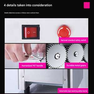 Rebanadora <span class=keywords><strong>de</strong></span> Carne Eléctrica Comercial y Máquina <span class=keywords><strong>Profesional</strong></span> para Cortar Carne, Esencial para Restaurantes, Charcuterías y Carnicerías - Product Image 1