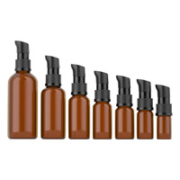 Bouteilles d'huile essentielle en verre occultant avec pompe à lotion et sérum, 5ml, 30ml, 50ml, 100ml, avec bouchon à languette et bec de pingouin, vente en gros