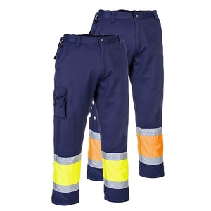 Pantalons de travail à haute visibilité réfléchissants, orange fluorescent, jaune, noir et bleu, etc. - Product Image 1