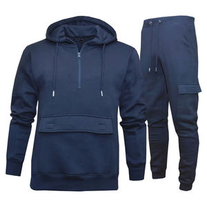 ชุดวอร์มผู้ชายแฟชั่นลำลองสำหรับฤดูหนาว ระบายอากาศได้ดี ผ้าถัก ทรงปกติ พิมพ์ลายพัฟฟ์ โลโก้ปักตัดสี - Product Image 3