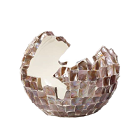 Haute Qualité Luxueux Fabriqué À La Main Mère Perle Mosaïque Vase Irisé Art Planteur Pot Unique Design Moderne Jardin Écologique