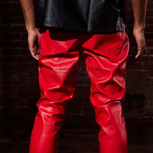 2025 nouveau Style hommes pantalons prix de gros hommes pantalons en cuir hiver arrivée chaude pantalons en cuir - Product Image 6