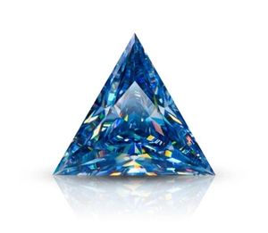 Diamante suelto de moissanita cultivada en laboratorio, claridad VVS1, corte facetado en forma de trillón, oferta de Navidad para joyería de boda - Product Image 3