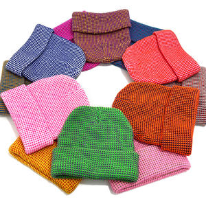 Invierno Otoño e Invierno Sombrero de punto Reversible Multifuncional Cálido Diseñador Lana Sombrero de punto jacquard - Product Image 1