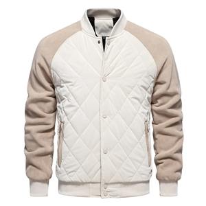 Veste bomber en molleton à col montant pour homme, veste d'hiver chaude, style streetwear pour homme - Product Image 4