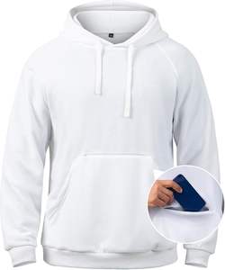 Sudadera con Capucha para Hombre, Básica, Mezcla de Algodón y Poliéster, Felpa, Cálida, Estilo Urbano, Hombros Caídos, Lisa, Ajuste Personalizado - Product Image 2