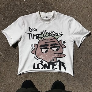 T-shirts surdimensionnés de haute qualité en coton 100% de 350 grammes, personnalisables, respirants et à séchage rapide, pour la vente en gros et la mode urbaine. - Product Image 1
