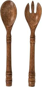 High Quality Resin Wood Salad Server Acacia Wooden Serving Spoon Spatula Food Grade Kitchen Accessories Wholesale <b>Sale</b> agate - Product Image 6