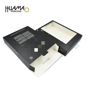 Caja de ventana negra impresa personalizada, embalaje premium para micrófonos, auriculares y dispositivos electrónicos, caja de regalo con logotipo personalizado - Product Image 3