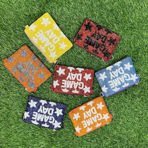 Monedero con Cremallera de Estilo Vintage con Cuentas y Diseño Escarchado de Alta Calidad, Monedero Personalizado, Tarjetero para Niños - Product Image 1