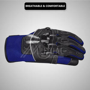 High Performance Leather <b>Motorcycle</b> Gloves Touchscreen Compatible <b>Protective</b> <b>Gear</b> Stylish and Flexible for Sports Use - Product Image 5