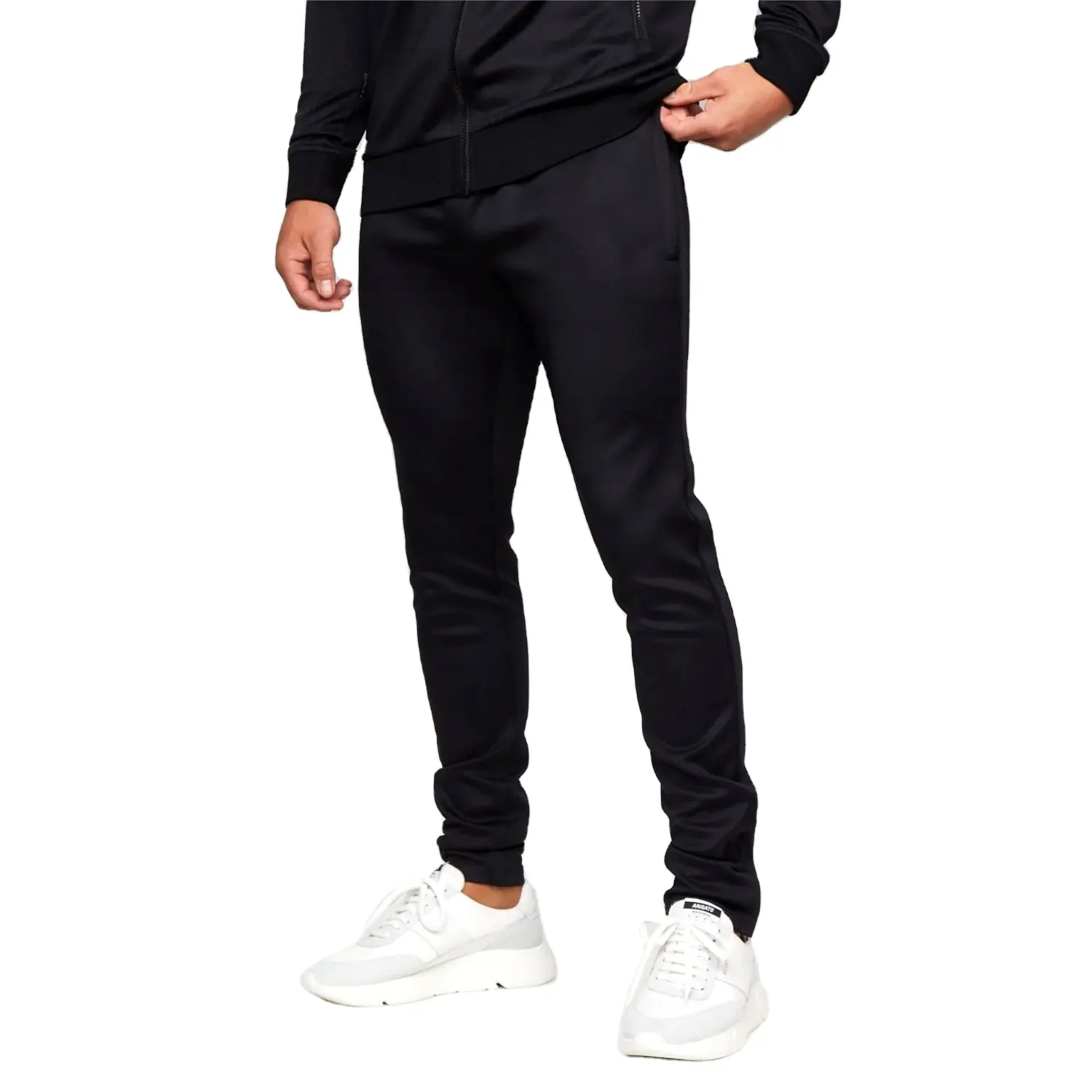 Mens Lightweight Tracksuit Bottoms Elastic Sports Trousers Gym Running Joggers Slim Fit pants