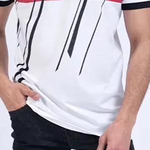 T-shirt d'été en polyester/coton à col rond, coupe classique, grandes tailles pour hommes, personnalisable, haute qualité, écologique, séchage rapide, anti-boulochage - Product Image 5