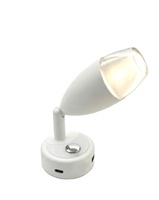 Spot LED d'intérieur pour cabine de bateau marin 12-24V, flexible et rotatif, lampe de lecture de chevet avec USB Type-C à intensité variable