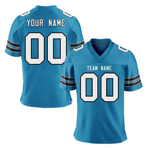 Maillot de football américain sur mesure professionnel à manches courtes, tissu respirant anti-UV et anti-humidité - Product Image 1