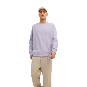 Sudaderas cálidas de lana hechas a medida para hombre, camisas de cuello redondo de un solo color con instalaciones de marca de impresión de temporada de invierno - Product Image 1