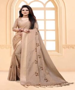 Nos saris sont adaptés à diverses occasions, y compris les fêtes et les mariages georgette broderie saree avec chemisier non cousu - Product Image 5