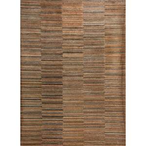 Acar Beige & <b>Brown</b> Striped Hand Tufted <b>Wool</b> & Viscose Rug for Home Use-Tra-14447 - Product Image 1