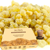 Incienso Ecológico Hecho a Mano de Primera Calidad a Precio de Fábrica, Copas de Incienso Naturales Indias de Sambrani y Madera de Sándalo, Caja de 12 Piezas para Pooja y Adoración