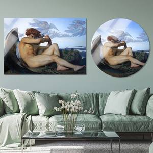Toile Ange Tombé : Art d'Alexandre Cabanel, Décoration Murale Imprimée, Verre Circulaire - Product Image 1
