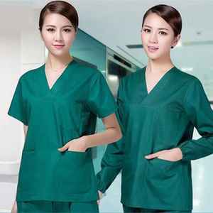 Ensemble d'uniformes d'hôpital, t-shirt à manches courtes et col en V et pantalon pour le personnel infirmier et les soins de santé, vêtements de travail - Product Image 2