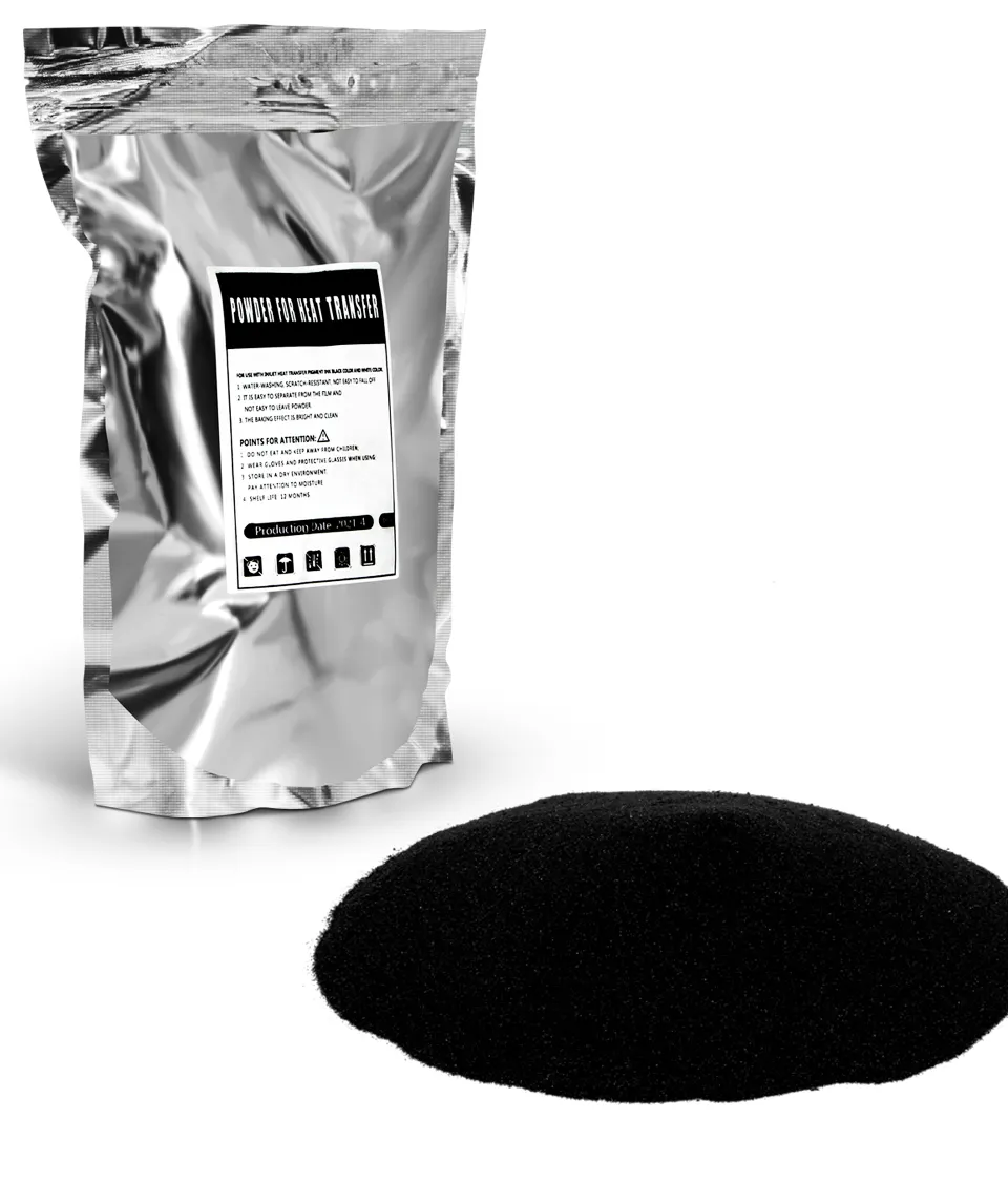 Kualitas tinggi 1kg/tas Pu Tpu Dtf Pet panas meleleh Hotmelt hitam putih bubuk untuk pencetak Dtf