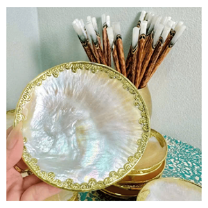 Plateau en nacre véritable, plateau en coquille pour porte-savon, rangement de vanité et décoration de la maison, fabriqué au Vietnam - Product Image 5
