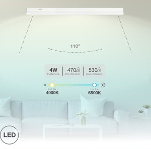 Striscia LED T5 con Interruttore Siluas 4W 4000k-6000K 300mm (GSC 203800079) - Product Image 2