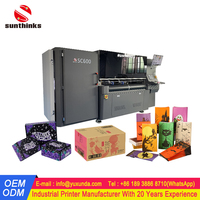 Sunthinks SC600 600mm Printer Digital Karton Bergelombang Ukuran Besar Single Pass Dengan Printbar A3 OEM Baru dari HP