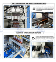 Machine d'emballage automatique multi-voies pour bâtonnets de sucettes glacées, glaces et friandises congelées