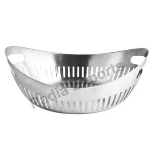 Cuenco de acero inoxidable elegante de primera calidad, cesta de pan duradera resistente a la oxidación para cocina moderna de lujo para frutas - Product Image 1