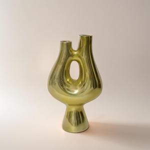 Florero de metal de aluminio de diseño moderno más vendido personalizado al por mayor para bodas y Pascua para exhibición de mesa - Product Image 2