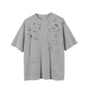 เสื้อยืดผู้ชายผ้าฝ้าย100% ระบายอากาศแห้งเร็วสีดำฤดูร้อนเป็นมิตรกับสิ่งแวดล้อมแขนสั้นกำหนดโลโก้ได้เอง - Product Image 2