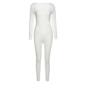 บอดี้สูทระบายอากาศสำหรับผู้หญิงมาใหม่ชุดบอดี้สูทผ้าฝ้ายต่อต้านริ้วรอยสวมใส่สบายดีไซน์ยอดนิยม - Product Image 6