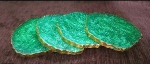 Sous-verre en résine, résine époxy, bricolage, tapis de tasse, sous-verre d'art, fleur, plateau en Silicone, moule - Product Image 5