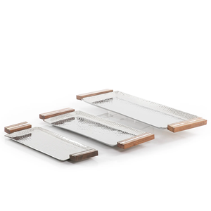 Plateau de service en métal Design créatif Qualité supérieure Fait à la main Designer Classique Élégant Plateau de service en métal en gros LOT DE 3 - Product Image 3