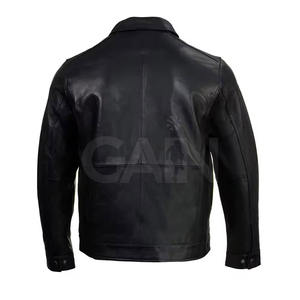 Veste à capuche en cuir pour homme de haute qualité sur mesure, service OEM, vente en gros, design unisexe 2026, couleur frontale, véritable cuir, hiver, respirante - Product Image 3