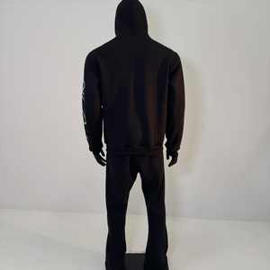 ชุดวอร์มฤดูหนาว OEM สไตล์สตรีทแวร์ ผ้าฝ้าย ซิปเต็มตัว กางเกงทรงบาน ล้างสีแบบ Acid Wash สำหรับผู้ชาย - Product Image 5