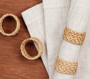 Servilleteros de ratán de estilo costero de 1,5 \ "hechos a mano, decoración de mesa de comedor para bodas y fiestas almacenadas - Product Image 2