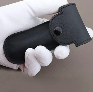 ANAAIF Rasoir de sécurité réutilisable pour hommes Manche noir tranchant avec couverture en cuir Usage personnel Poudre Forme - Product Image 2