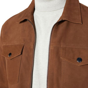 Chaquetas de Cuero para Hombre de Alta Calidad, Transpirables, de Moda, Estilo Bomber, en Gamuza y Lona, de la Fábrica de Cuero de Pakistán - Product Image 4