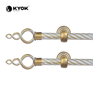 ปลายม่าน KYOK รุ่นโมเดิร์น สีขาวดำ รูปทรงกระบอก ทำจากพลาสติก ทนทาน ใช้ตกแต่งบ้าน - Product Image 6