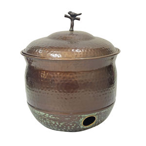 Maceta para Manguera de Jardín de Metal Martillado con Tapa, Contenedor de Almacenamiento de Manguera para Exteriores, Organizador Decorativo para Jardín - Product Image 2